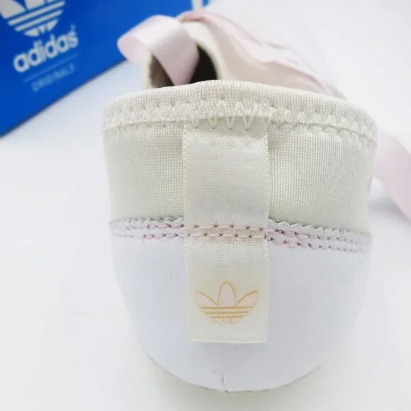 RARE Adidas Ballet Fu Low White Light Pink Ribbon Size 9 2012 - Picture 12 of 15